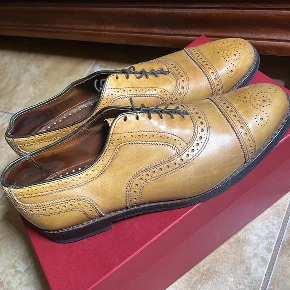 Brooks Brothers Men’s Walnut Leather Oxford , Size 10.5, Re-Soled - Picture 3 of 9